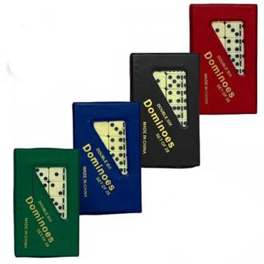 Imagem de Dominó Profissional De Osso Jogo Mais Estojo Com 28 Peças - fabiane ar