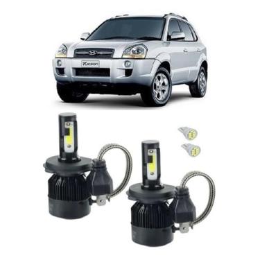 Imagem de Kit 2 Lampadas Super Led Farol Alto E Baixo H4 Tucson - Tech one Vx Vc