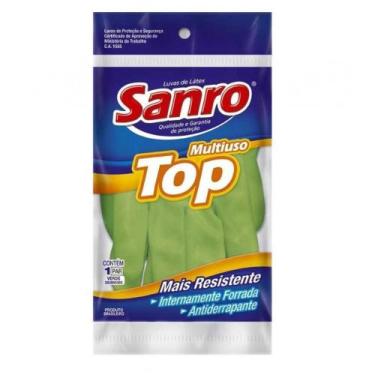 Imagem de Luva Latex Sanro Plus Top Verde Claro Xg - FABRICA DE ARTEFATOS LATEX 