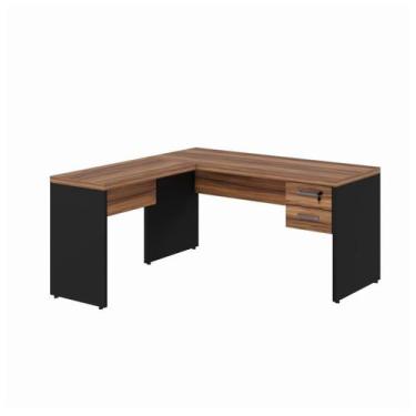 Imagem de Mesa de Escritório em L (Mesa 1,50m + Mesa Auxiliar)  Sem Gavetas NOGA