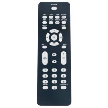 Imagem de Controle remoto de áudio de substituição compatível com sistema de som Philips Cube Micro DCM109/37B DCM109/37 DCM109 DCM109/93 DCM109/79 DCM109/37X