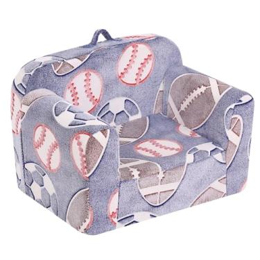 Imagem de Givjoy Cadeira infantil de pelúcia, confortável para crianças, poltrona para quarto, conversível para meninas e meninos, cadeira de leitura para crianças