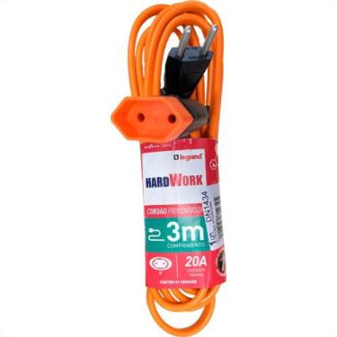 Imagem de Extensao Daneva Pp Hard Work 2 Polos 20A. 2,5Mm Laranja - 3M