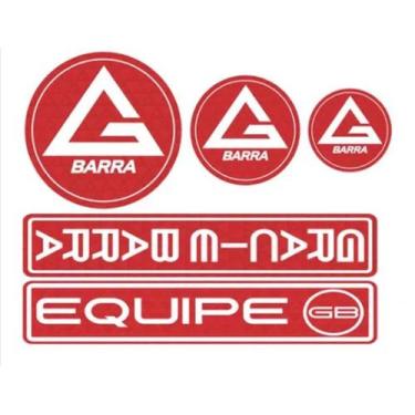 Imagem de Patch Gracie Barra Jiu-jitsu P/kimono Kit C/ 5 Unidades Cor Vermelho -