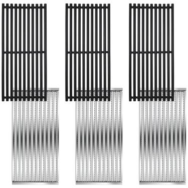 Imagem de Hiorucet Grelha de grelha e placa emissora de substituição para Charbroil Commercial Infrared 3 queimadores 463242516 463242515 463355220 463367016 463243016 463342620 463246018 46334420 2420