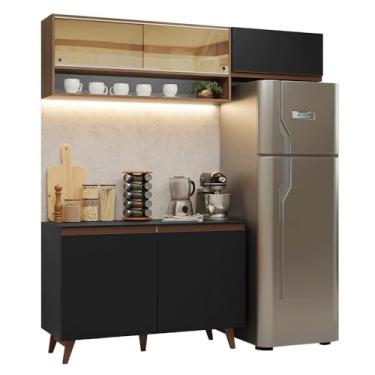 Imagem de Armário de Cozinha Compacta 190cm Preto/rustic Reims Madesa 07