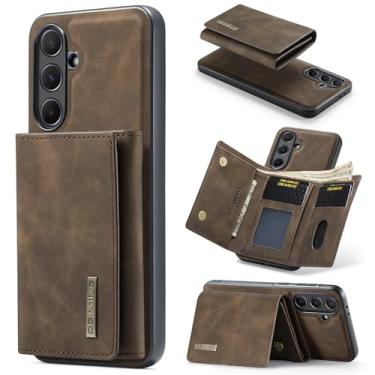 Imagem de DG.MING Capa carteira de couro magnética destacável 2 em 1 para Samsung Galaxy A56 5G, com 7 compartimentos para cartão + compartimento para dinheiro, recurso de suporte, TPU à prova de choque e capa