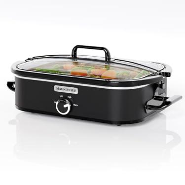 Imagem de MAGNIFIQUE EXPERIENCE DELIGHT [Novo] Magnifique 4-Quart Slow Cooker Com Caçarola Manual Warm Setting - Pequeno Eletrodoméstico De Cozinha Perfeito Para Jantares Em Família, Pote Lavável Na Máquina D