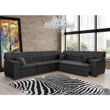 Imagem de Sofá de Canto Magno 3,32x2,57m Preto