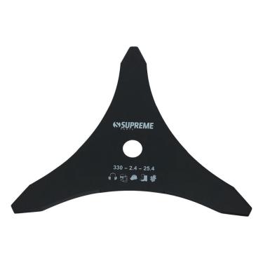 Imagem de Faca Lâmina 3 Ponta Roçadeira 330mm Furo 1 25,4mm Esp 2,4mm