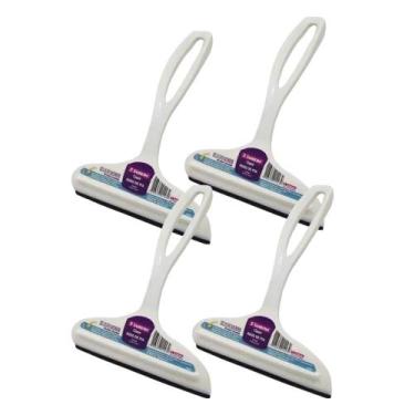 Imagem de Kit 4 Rodinho De Pia Preto Plástico Resistente Cor Branco - Sanremo