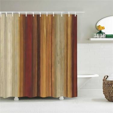 Imagem de Listras Cortina de Banho Tecido Impermeável Cortinas de Chuveiro Padrões Geométricos Tela de Banheira para Banheiro Decoração de Casa, 228M, L210xA180cm