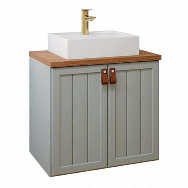 Imagem de Gabinete de Banheiro Alure com Cuba 60cm Pistache/Freijo - MGM