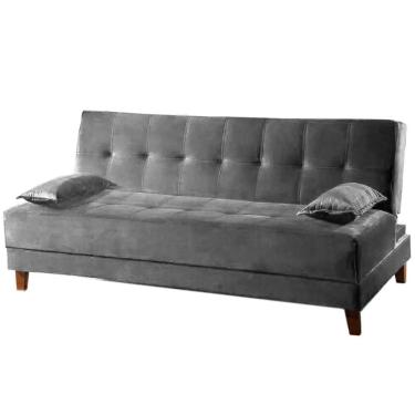 Imagem de Sofá Cama Arpoador 2 Lugares 185cm Tecido Suede Innove Cor Cinza