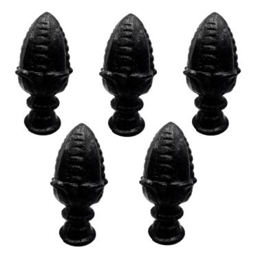 Imagem de Kit 5 Pinhas Ferro Fundido N09 P/ Grade Portão Sacada Muro