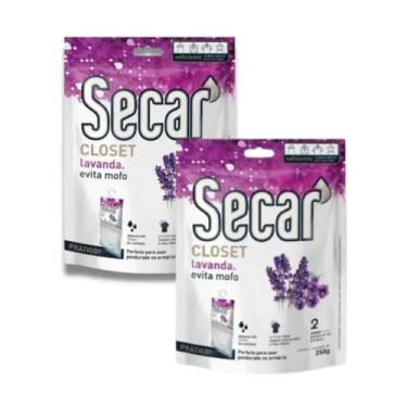 Imagem de Kit Com 2 Desumidificador Secar Closet Lavanda 250g Antimofo com Aroma Suave para Armários, Roupas Ambientes Fechados (2, Lavanda)