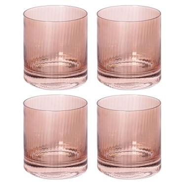 Imagem de Mary Square Copo Classy 255 g durável com nervuras de vidro copo de vinho coquetel bebida bebida, acessório para carrinho de bar, utensílios de bebida todos os dias e festas, decoração de casa de