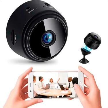 Imagem de Mini Câmera Espiã A9 Wi-Fi Full HD Preto - Segurança Discreta, Visão Noturna, Sem Fio