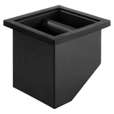 Imagem de Calha para caixa de café expresso, caixa de resíduos de mesa com barra de borracha, balde de lixo quadrado sem fundo, ferramenta barista compacta para casa, café, escritório