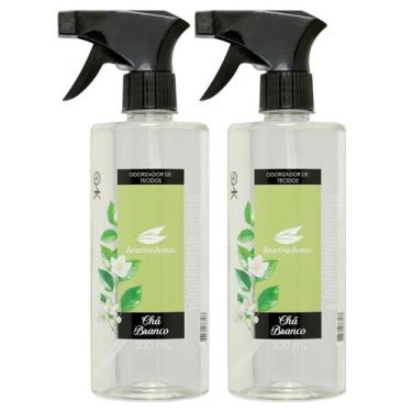Imagem de Kit 2 Odorizador de Tecidos e Ambientes Chá Branco 500ml - Amazônia Ar