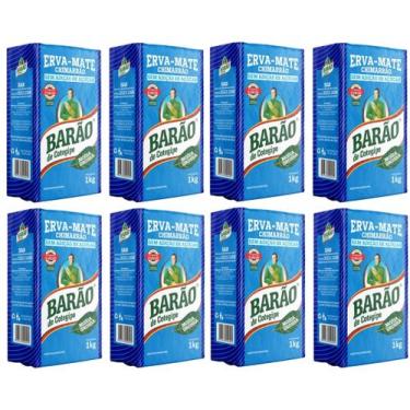 Imagem de 8 Erva Mate Chimarrão BARÃO MOÍDA GROSSA VÁCUO 1Kg - Barão de Cotegipe