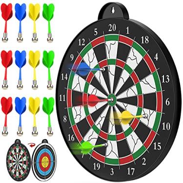 Imagem de CUKU Jogo De Dardo Magnético Para Crianças - 12 Peças, Excelente Tabuleiro Festas E Ambientes Internos, Brinquedos Seguros Meninos, Presentes 5, 6, 7, 8, 9, 10, 11 Anos