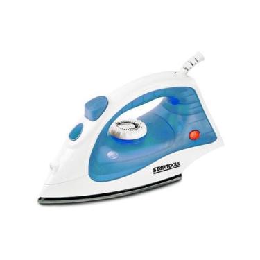 Imagem de Ferro De Passar À Vapor 220V Azul Base Antiaderente 1500W - Startools,