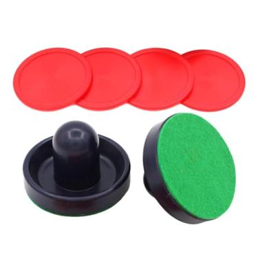 Imagem de Tachiuwa Empurradores de air hockey e discos de air hockey, acessórios de substituição para jogos de mesa de air hockey, 2 empurradores azuis escuros