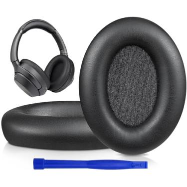 Imagem de SOULWIT Almofadas Profissionais de Substituição para Sony WH-1000XM3 Auscultadores Over-Ear, Com Couro de Proteína, Espuma de Memória de Isolamento de Ruído, Espessura Adicional-Preto