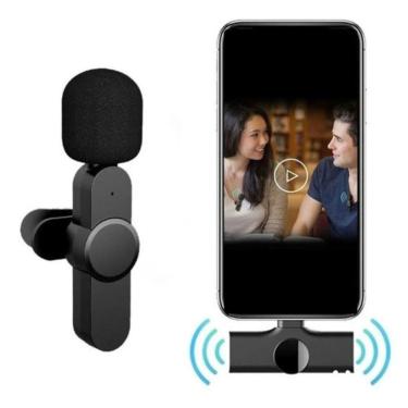 Imagem de Microfone Lapela Para Android Type C Tipo C Preto