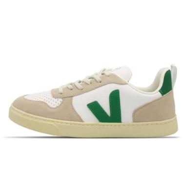 Imagem de Veja Tênis masculino de camurça V-10, Branco/Bretanha, 12