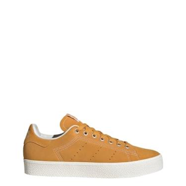 Imagem de adidas Tênis masculino Stan Smith (End Plastic Waste), Amarelo pré-amado/branco central/amarelo-goma, 36