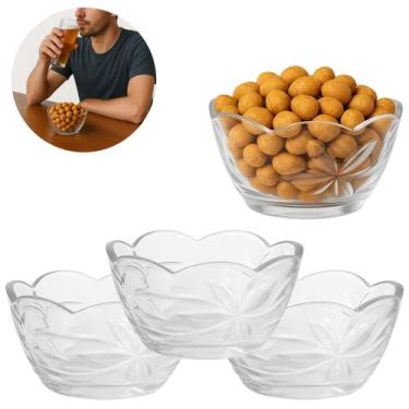 Imagem de 3 Mini Tigela Redonda Bowl de Vidro P/ Sobremesas 130ml - Freecom
