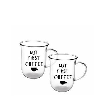 Imagem de Jogo de Xícaras Dynasty Coffee Time em Vidro Borossilicato 350ml - 2 Peças