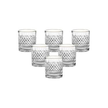 Imagem de Jogo de Copos Baixos L`Hermitage Esplanada 310ml com Borda Dourada em Cristal Ecológico - 6 Peças