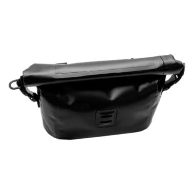 Imagem de oshhni Bolsa de guidão seca para bicicleta Roll Top, bolsa mensageiro, multiuso para viagens de acampamento de bicicleta, leve, resistente à água, IPX6 500D, 7l
