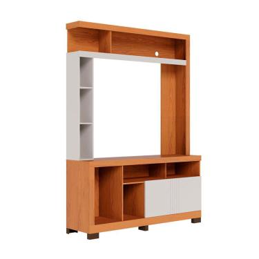 Imagem de Estante para Home Theater e TV até 50 Polegadas Elba 2 Portas Freijó e Off White