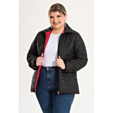 Imagem de Jaqueta Feminina Plus Size Bomber Dupla Face - Serena, Vermelho, G6