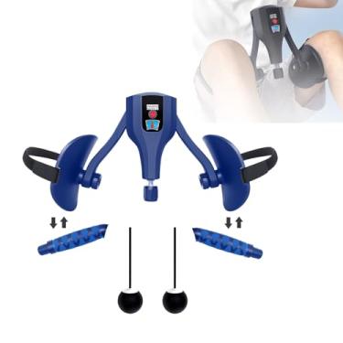 Imagem de MDDKOP Treinador de coxas atualizado, resistência ajustável de 10 kg a 60 kg, equipamento de treino Thigh Master, exercitador de assoalho pélvico, treinador de Kegel(Azul)