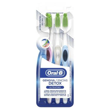 Imagem de Escova Dental Oral B Gengiva Detox Com 3 Unidades