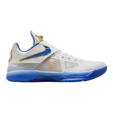 Imagem de Nike Tênis de basquete masculino Zoom KD 4, Azul/branco/amarelo, 44