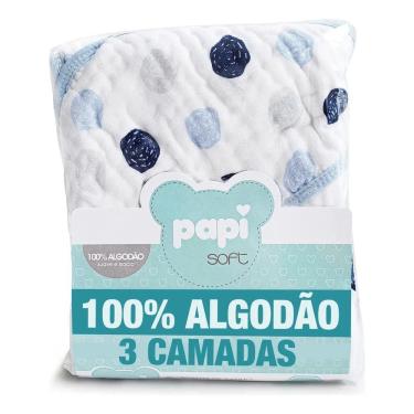 Imagem de Toalha Banho Bebê Soft 3 Camadas Toalha Fralda Capuz Algodão