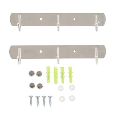 Imagem de Gancho de parede, gancho de parede de aço inoxidável, cabides de parede para armário quarto banheiro vestíbulo Hall entrada Toalhas penduradas Chapéus Bolsas Mochilas Jaquetas Chaves