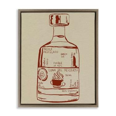 Imagem de Stupell Industries Arte de parede em tela flutuante marrom com essência de licor minimalista por Melissa Wang, 53 x 43 cm