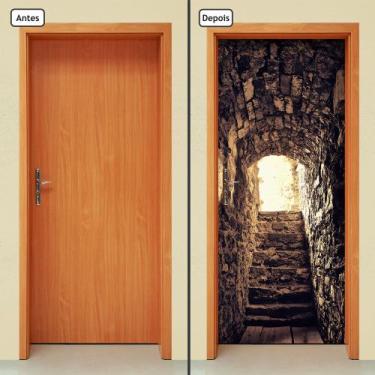Imagem de Adesivo Decorativo de Porta - Escada de Pedra - 024cnpt - Allodi