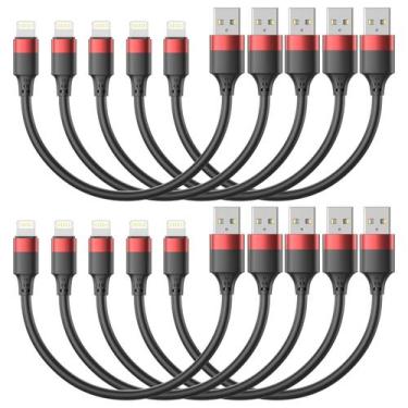 Imagem de Cabo carregador Bkduice, pacote de iPhone 10, 30 cm, USB A para Lightn