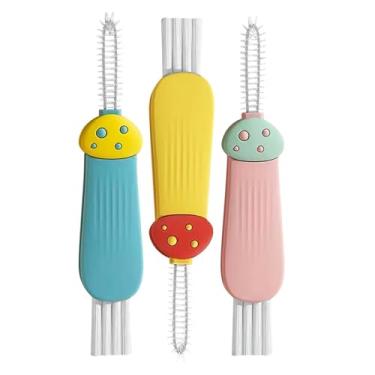 Imagem de Rrlihjgu Escova para Tampas - Scrubber Portátil Para Limpeza De Tampas | Escova Para Utensílios de Cozinha Para Panelas Tigelas Copos Espaços Apertidos Balcões Casa Viagem Mamadeira