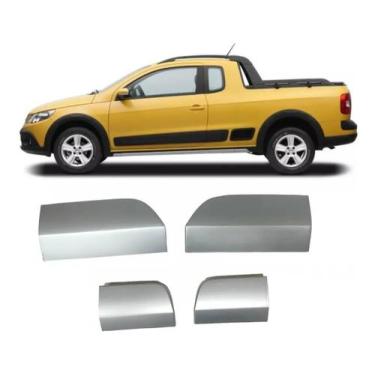 Imagem de Kit Acabamento Spoiler Lateral Saveiro Cross G5 2011 2012 2013 2014 20