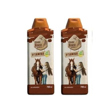 Imagem de Kit 2 Shampoo Good Horse Vitamina A 700ml Original