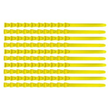 Imagem de IEUDNS 100x Anéis de Pernas de Frango Numerados Etiquetas de Identificação de Aves Anéis de Pés de Aves Ajustáveis ​​Multifuncionais para Galinhas e Patos, Amarelo